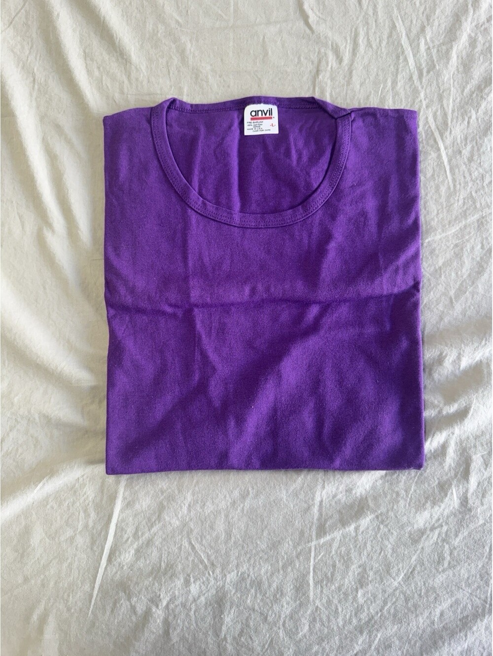 Vintage Anvil Blank Tshirt Purple Size Large